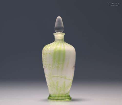 Emile Galle bottle decorated with flowers
