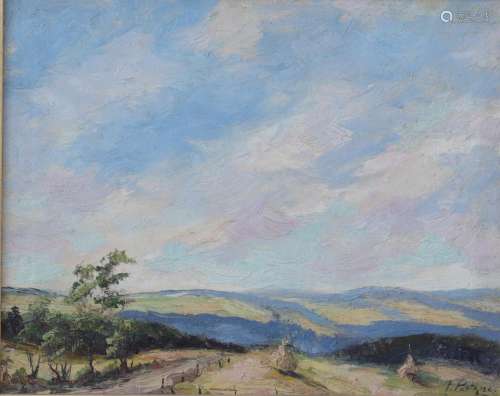 Fernand PONTHIER (1885-1952) oil "country view"