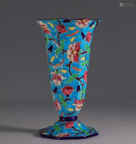 Enamels of Longwy vase