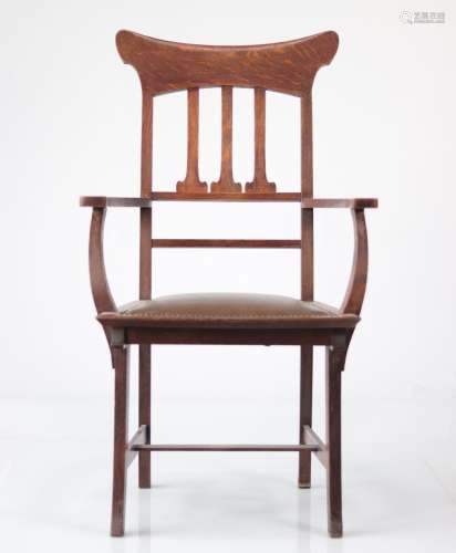 GUSTAVE SERRURIER-BOVY (1858-1910) Art Nouveau armchair