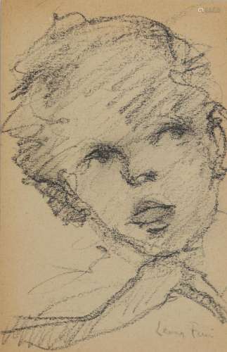 Leonor FINI (1907-1996) "boy's head" pencil