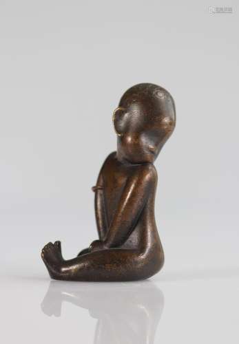 Karl HAGUENAUER (1898 - 1956) young African in bronze