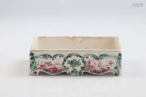 late 18th century earthenware covered box