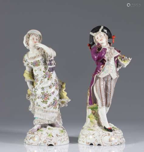 Pair of porcelain characters brand R