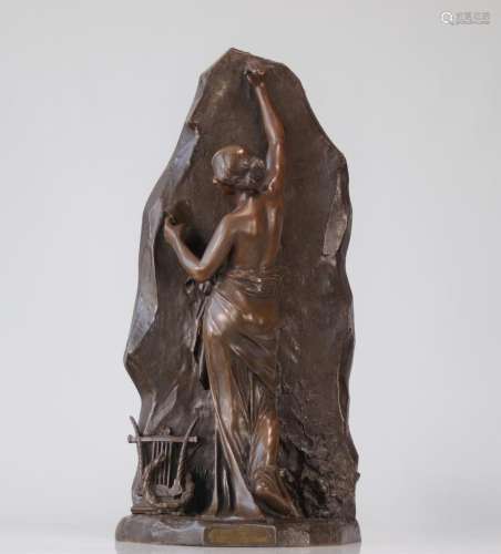 Julien CAUSSE (1869-1909) "immortality" sculpture