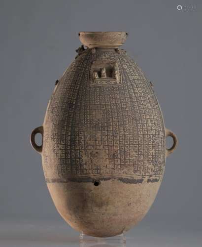 Large anthropomorphic Chancay funerary urn, Peru, AD 1100–14...