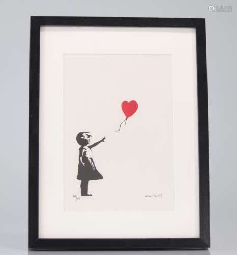 BANKSY (born in 1974), after Girl with a red balloon Color p...