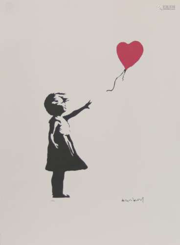 Banksy - Girl with Balloon. Lithograph on paper signed and n...
