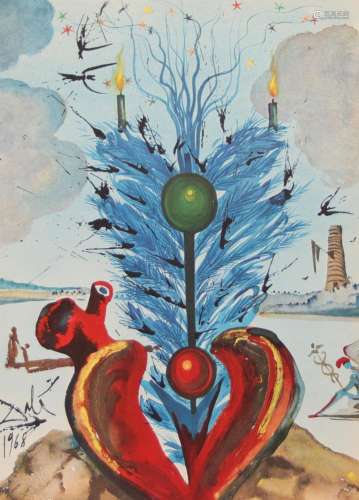 Salvador Dali. Original Christmas card created for Hoechst H...