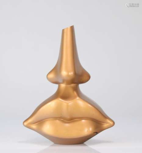 Salvador Dali. Circa 1980. Nose Mouth. Polycarbonate sculptu...