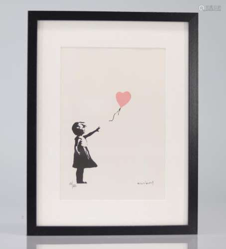 BANKSY (born in 1974), after Girl with pink balloon Color pr...