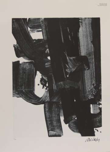 Pierre Soulage. No. 20. Lithograph on paper signed and numbe...