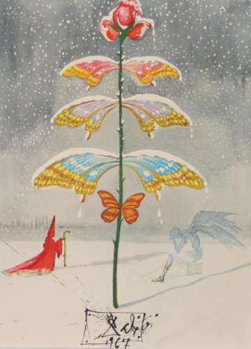 Salvador Dali Original Christmas card created for Hoechst Hi...