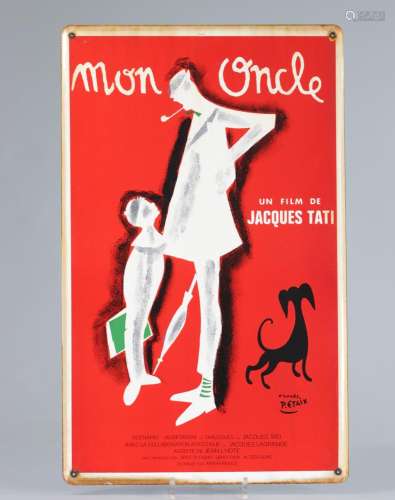 France - Enamel plate, "Mon Oncle" film by Jacques...