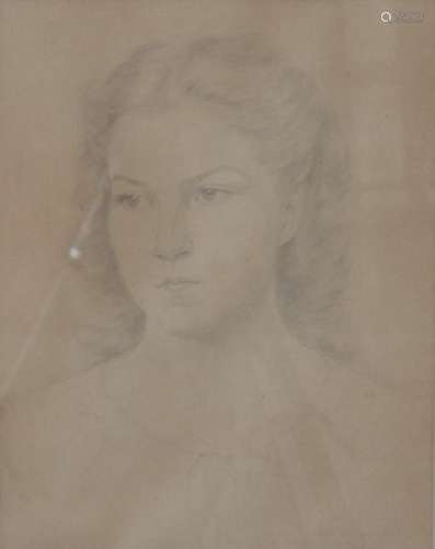 Albert CROMMELYNCK (1902-1993) drawing "portrait of a y...