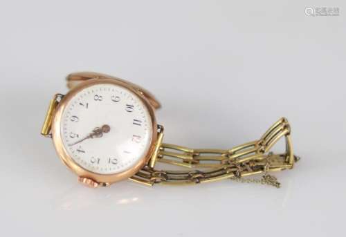 Bracelet watch in yellow gold (18k) and (21.8gr)
