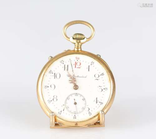 Pocket watch in yellow gold (18k) and (68.6gr)