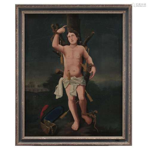 IBERIAN SCHOOL (19TH CENTURY), SAINT SEBASTIAN