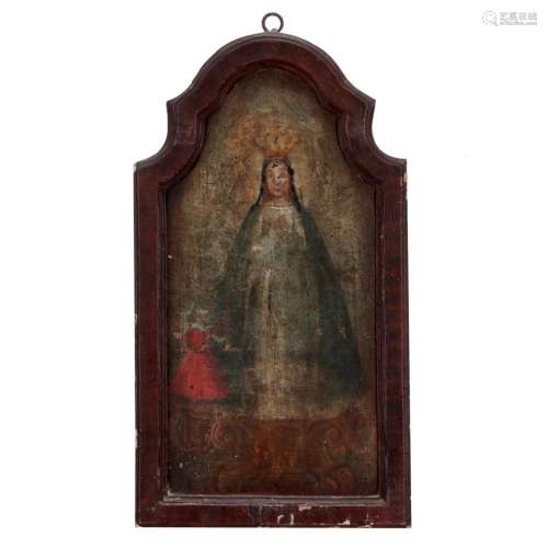 AN EX-VOTO - VIRGIN WITH CHILD