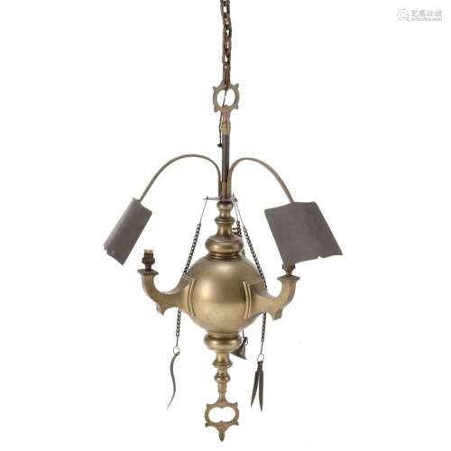 AN HANGING OIL LAMP