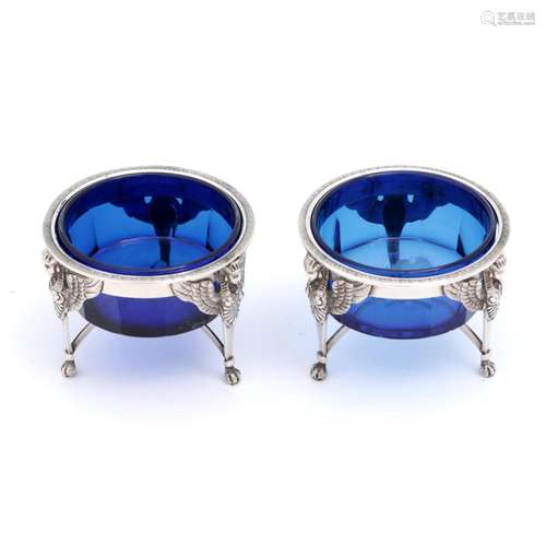 A PAIR OF SALT CELLARS