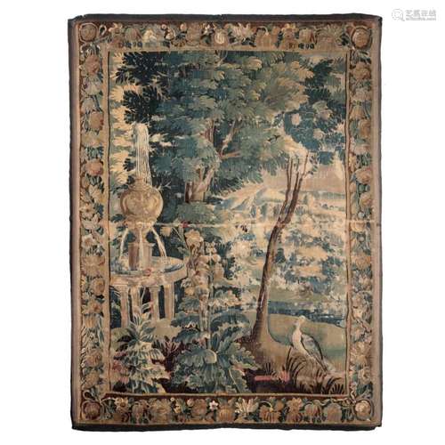 AN AUBUSSON TAPESTRY (17TH CENTURY)