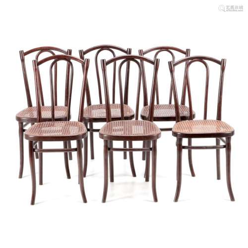 A SET OF SIX THONET CHAIRS