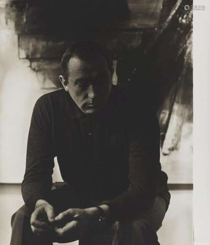 Portrait de Pierre SOULAGES Tirage argentique d’époque par R...