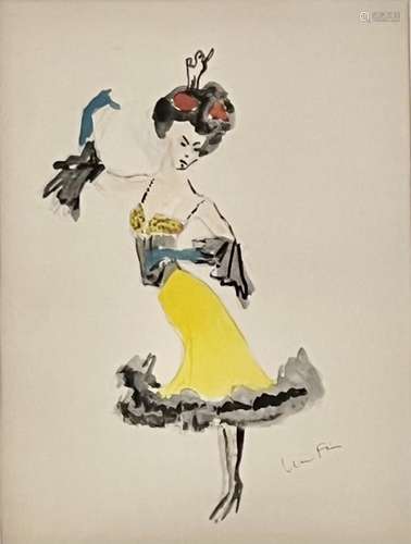 Léonor FINI (1907-1996) - Danseuse de ballet - Gouache - Sig...