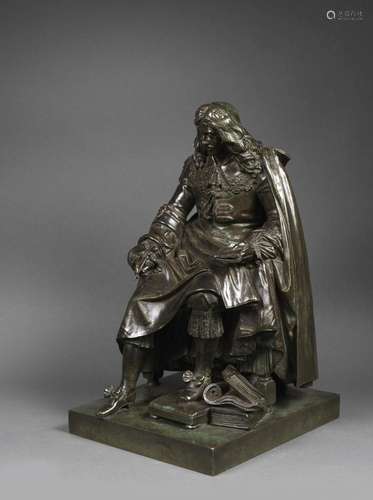 Gabriel SEURRE (1795-1867) - Molière, 1841 - Bronze à patine...