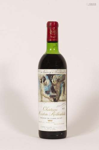 1 bouteille Château Mouton Rothschild 1973- Hommage à Picass...