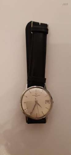 (J) Une montre plate, Eterna Matic 3000, boitier en acier