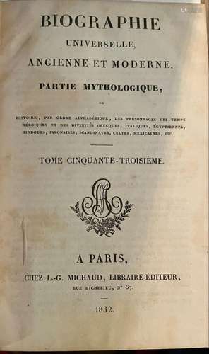 Biographie Universelle, Ancienne et Moderne. Paris,  L. G. M...