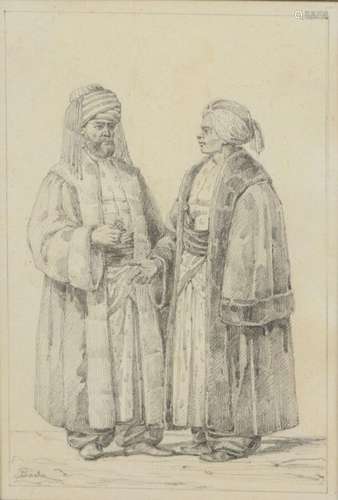 Alexandre BIDA (1823-1895)Deux orientauxMine graphite, signé...