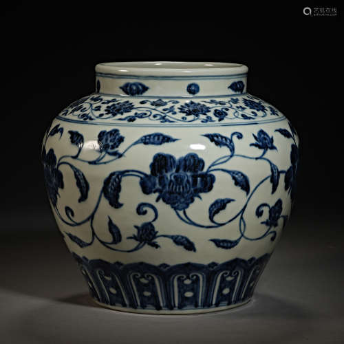 Ming Dynasty of China,Blue and White Interlock Branch Lotus ...
