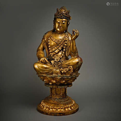 Liao Dynasty of China,Bronze Gilt Buddha Statue