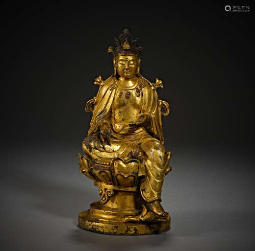 Liao Dynasty of China,Bronze Gilt Buddha Statue