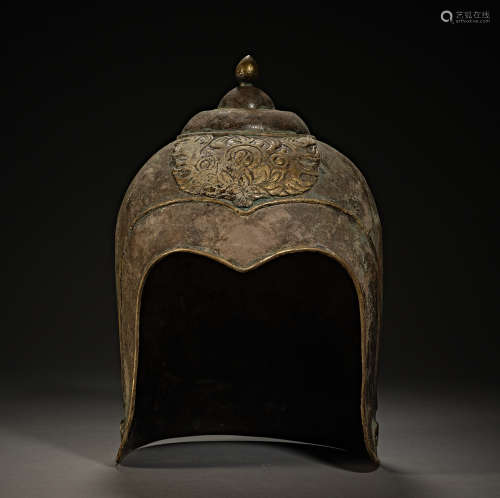 Yuan Dynasty of China,Silver Gilt Helmet