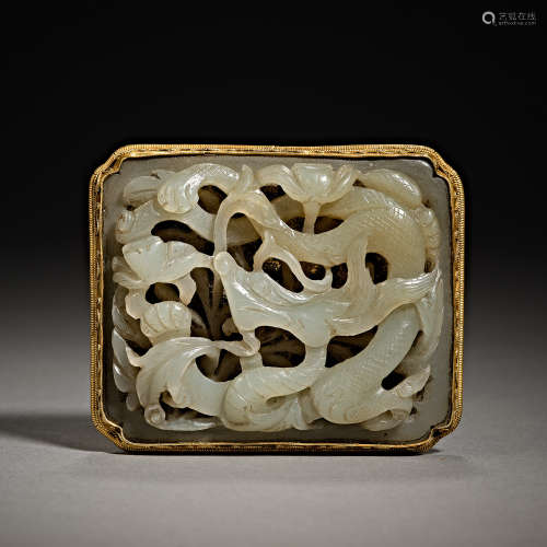 Liao Dynasty of China,Gilt Covered Jade Brand