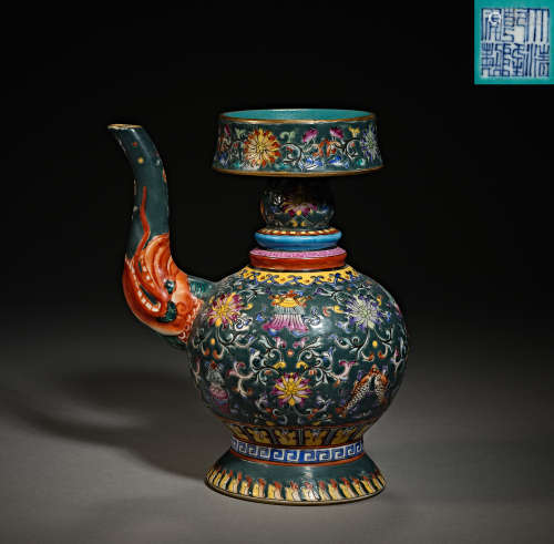 Qing Dynasty of China,Enamel Color Holding Pot