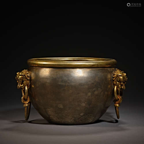 Qing Dynasty of China,Bronze Gilt Jar