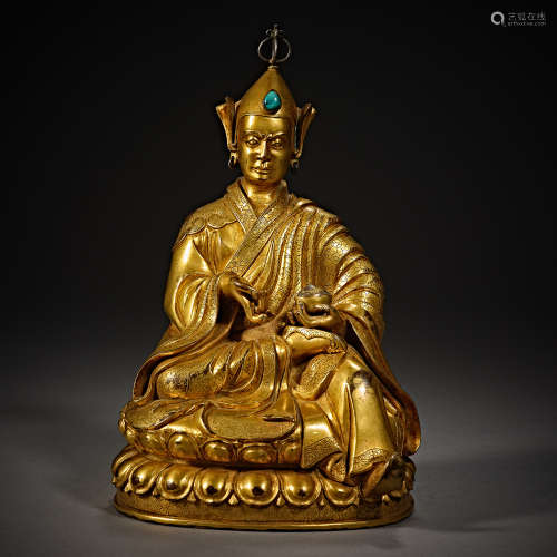 Qing Dynasty of China,Bronze Gilt Buddha Statue