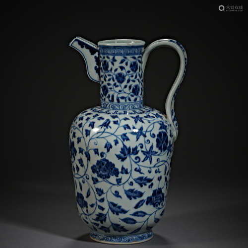Ming Dynasty of China,Blue and White Flower Holding Pot