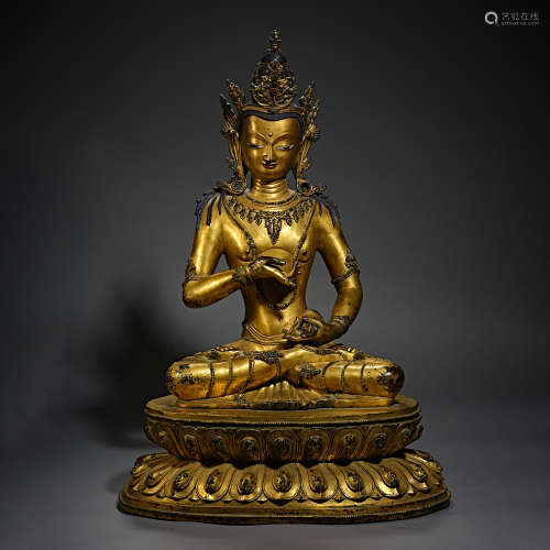 Qing Dynasty of China,Copper Buddha Statue