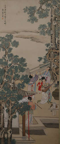 A Jiao bingzhen's figure painting