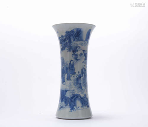 A blue and white 'figure' vase