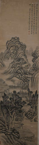 A Wang yun's landscape painting