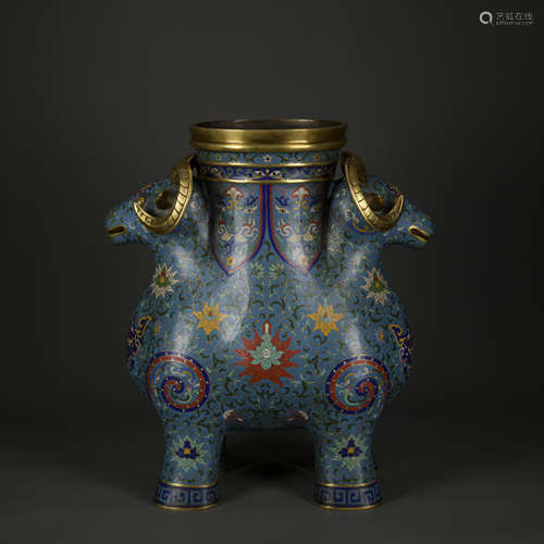 A Cloisonne enamel vase