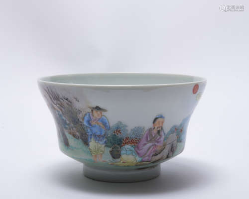 A Wu cai 'figure' bowl