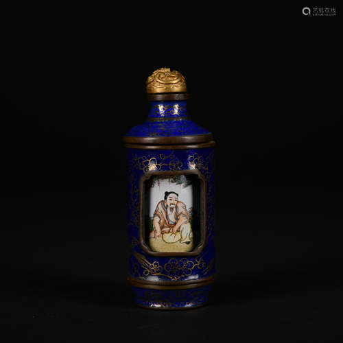 A enamel snuff bottle